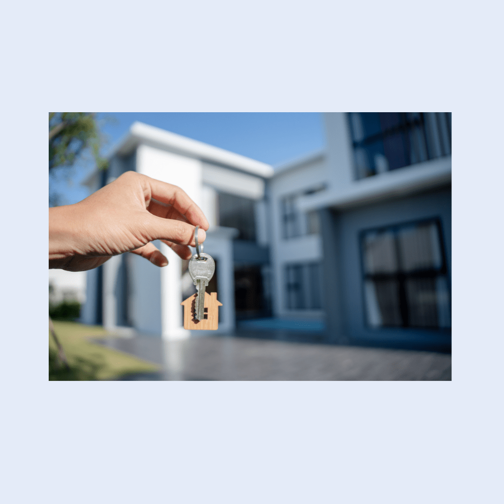 Independent landlord gives keys to new resident